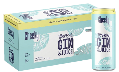 Cheeky 5% Tropical Gin 10x250C