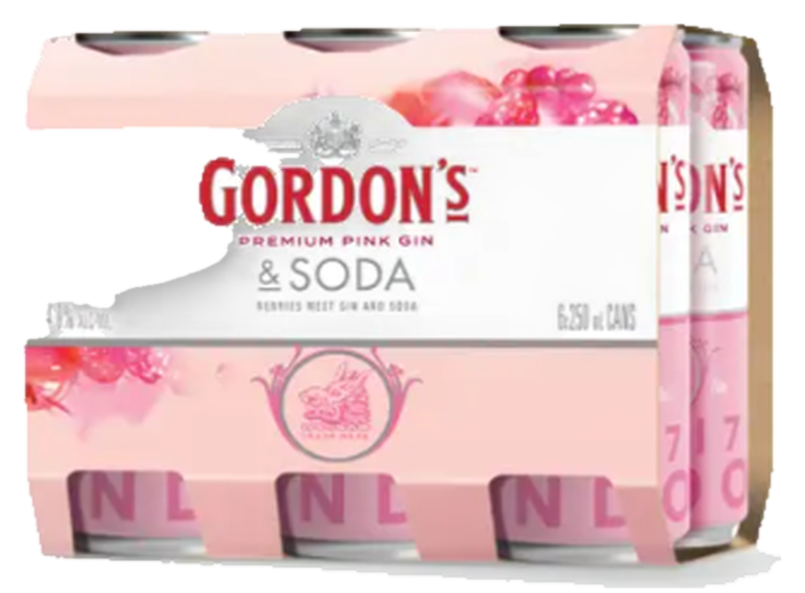 Gordons Pink Gin&Soda 6x250C