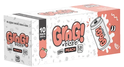 Grog Peach 10x330ml Cans