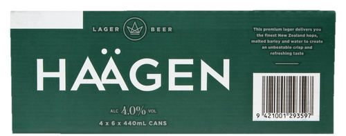 Haagen Lager Cans 6x440ml