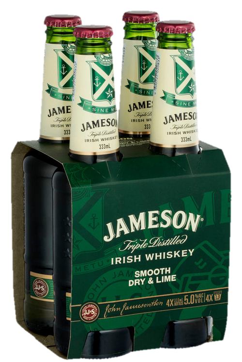 Jameson Dry & Lime Btl 4x333ml