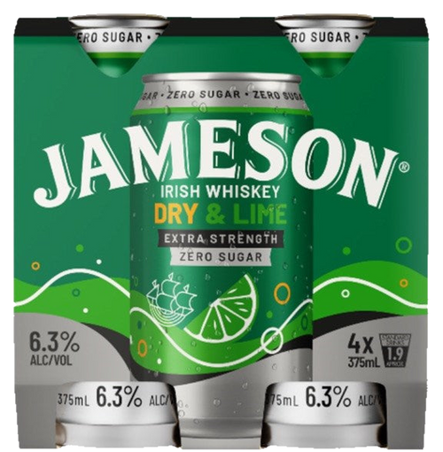 Jameson Dry Lime Zero 4x375C