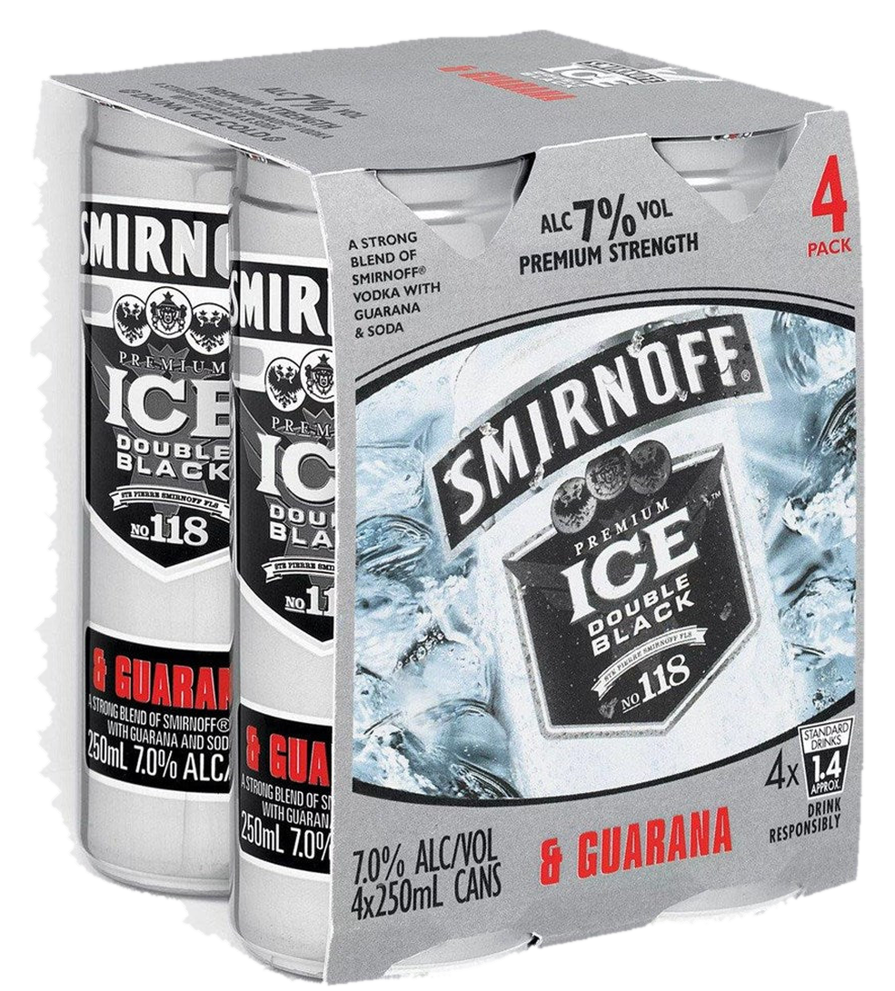 Smirnoff DB 7% Guarana 4x250