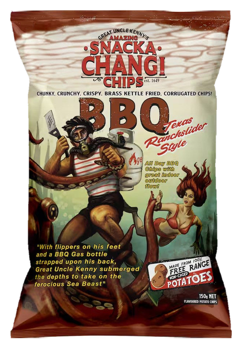 Snackachangi BBQ Chips 150g