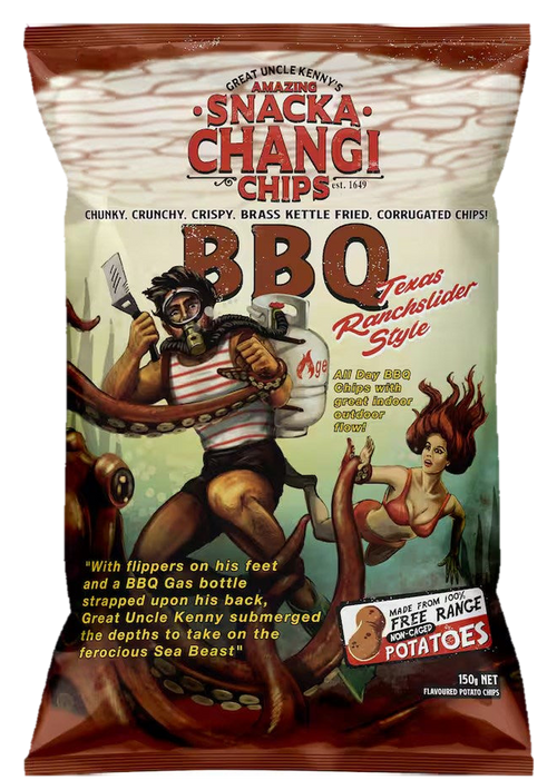 Snackachangi BBQ Chips 150g