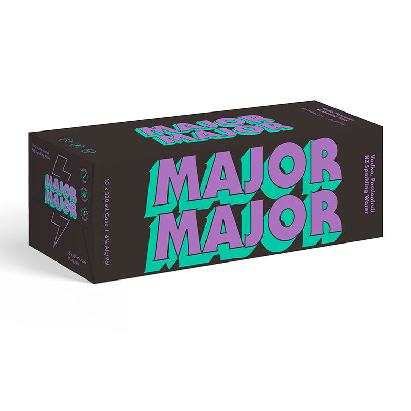 Major Major Vodka, Passionfruit 6% 10x330ml Cans