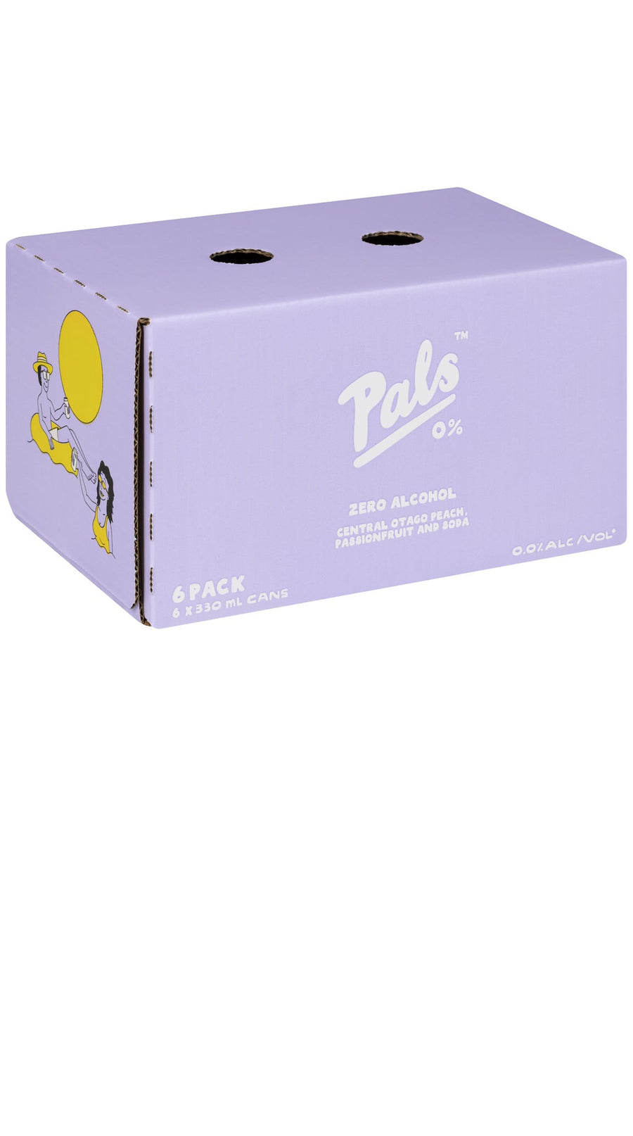 Pals 0% Alc Peach Passionfruit Soda 6x330ml Cans
