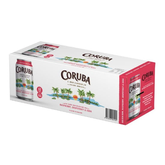 Coruba Gold Raspberry 10pk Cans