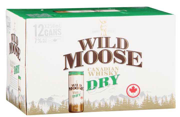 Wild Moose Dry 7% 12x250ml Can
