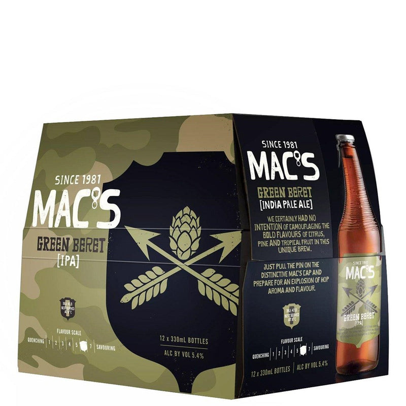 Macs Green Baret 12x330ml btls - Liquor Library