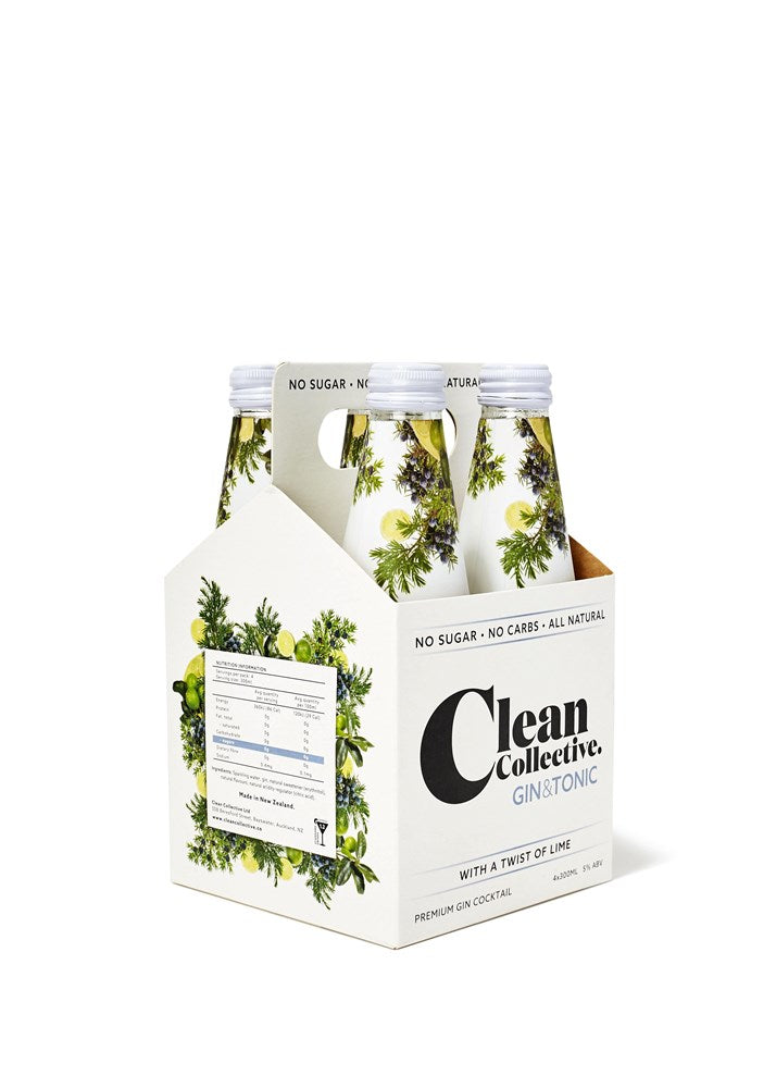 Clean Coll Gin & Tonic 4x300ml