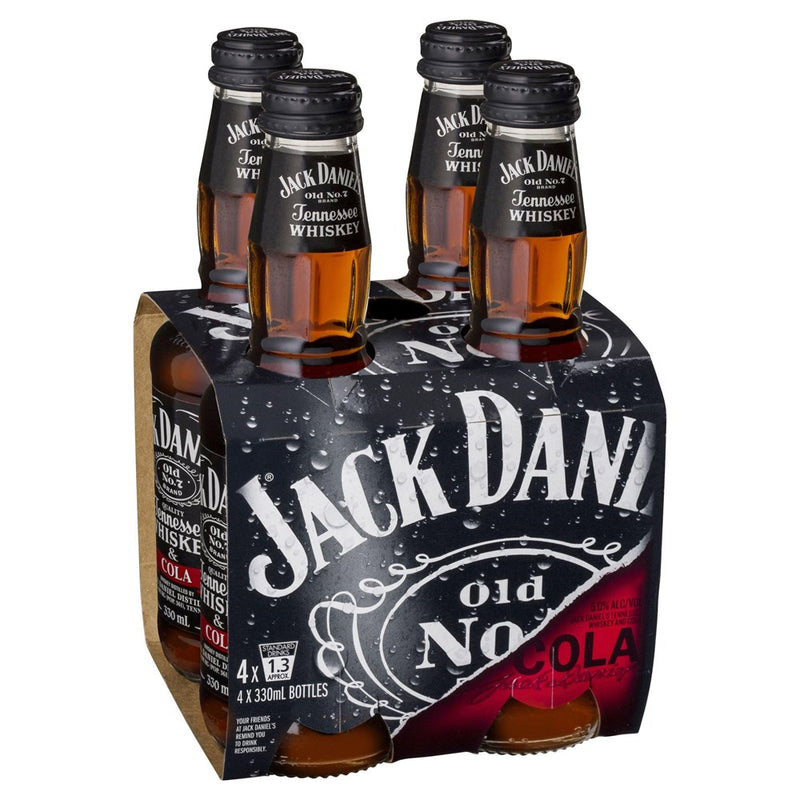Jack Dans & Cola Btl 4x330mL - Liquor Library