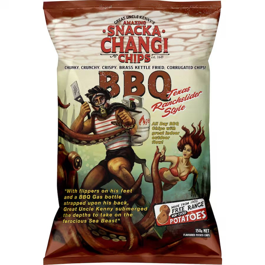 Snackachangi BBQ Chips 150g