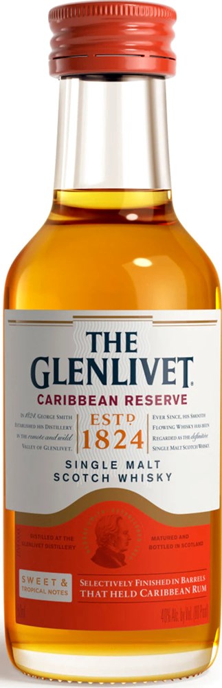 Glenlivet Caribbean Res 50ml - Liquor Library