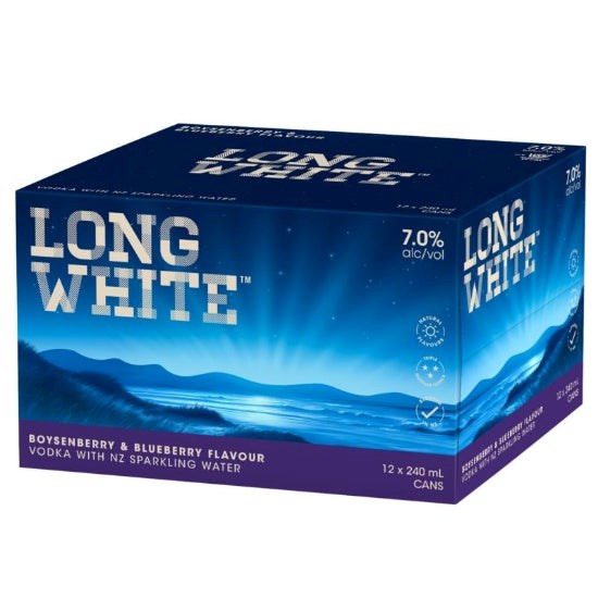 Longwhite Boysen Blueberry 7% 12pk Cans - Liquor Library