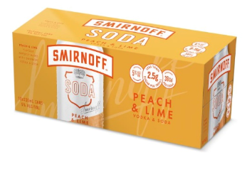 Smirnoff Soda Peach Lm 10x330C
