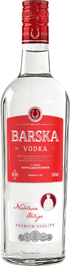 Barska Red 37.5% Vodka 500ml - Liquor Library