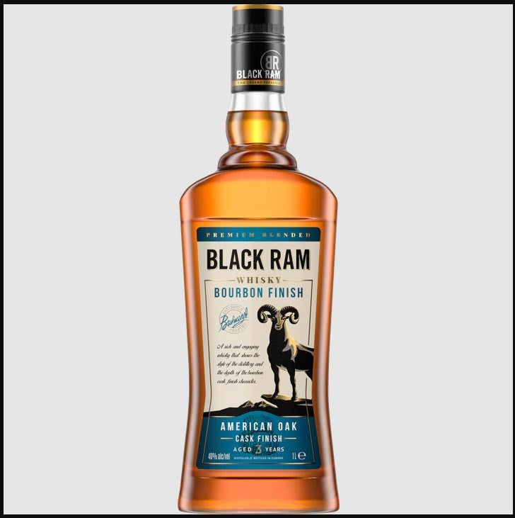 Black Ram Whisky Brbn Finsh 1L