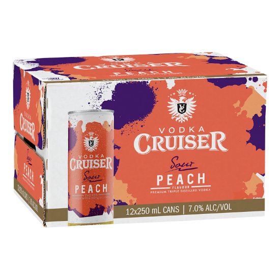 Cruiser Sour Peach 12x250C - Liquor Library