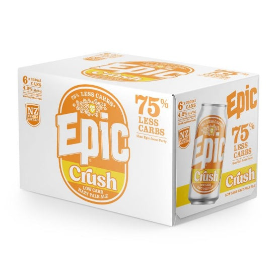 Epic Crush Low Carb 4.2% 6x330ml Cans - Liquor Library