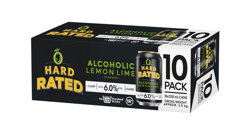Hard Rated Lemon Lime 10x330C - Liquor Library