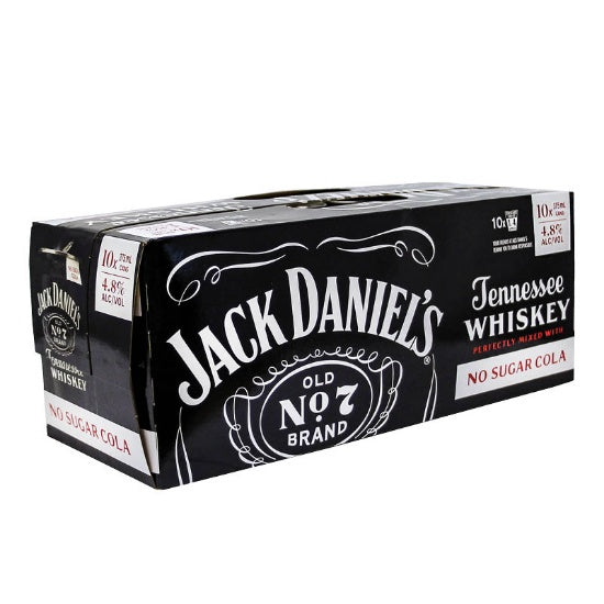 JD No Sugar Cola 10x375 Cans - Liquor Library