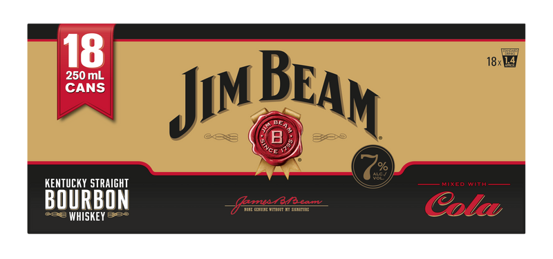 Jim Beam 7% Gold 18x250C