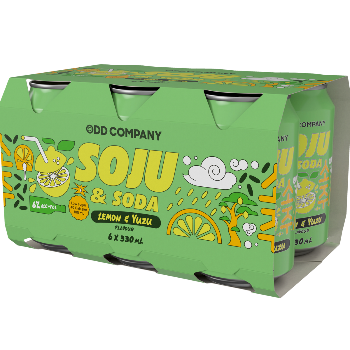 Odd Co Lime Yuzu Soju 6x330C - Liquor Library
