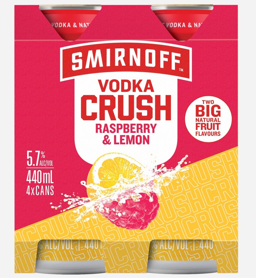 Smirnoff Crsh Rsp Lmn 4x440C