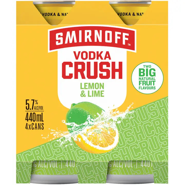 Smirnoff Crush Lemon 4x440C - Liquor Library