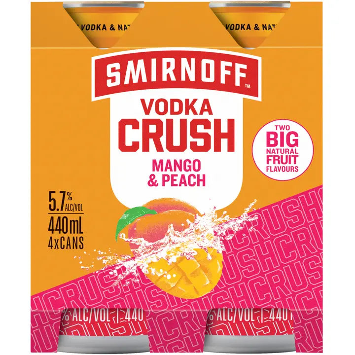 Smirnoff Crush Mango 4x440C - Liquor Library