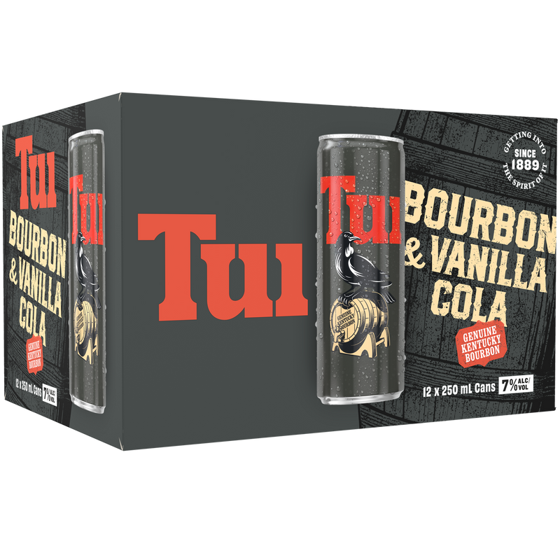Tui Bourbon 7% Vanilla 12x250C - Liquor Library