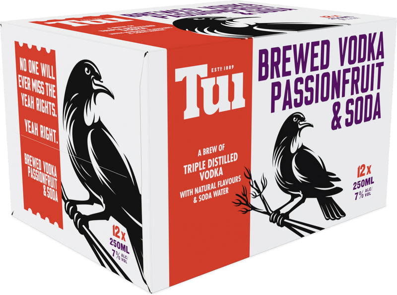 Tui Vodka 7% Passionft 12x250C - Liquor Library