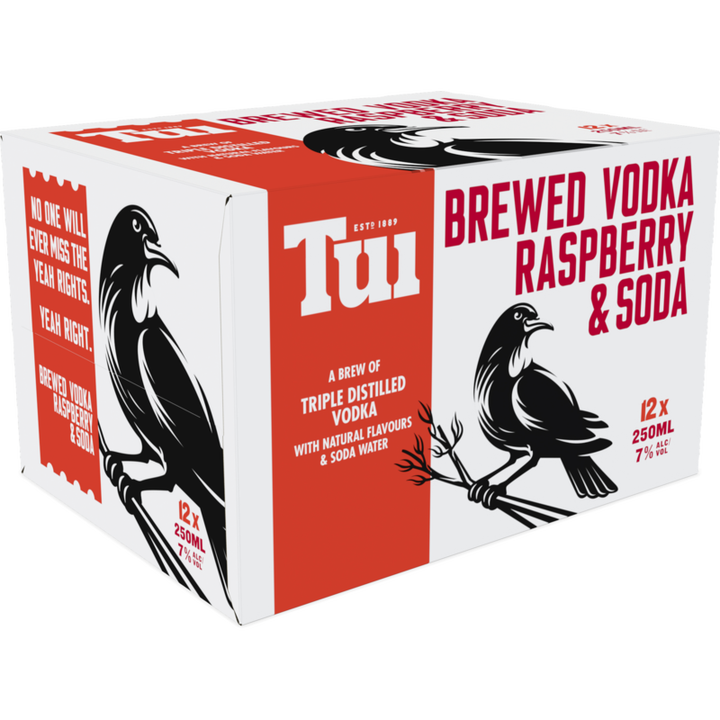 Tui Vodka 7% Raspberry 12x250C - Liquor Library