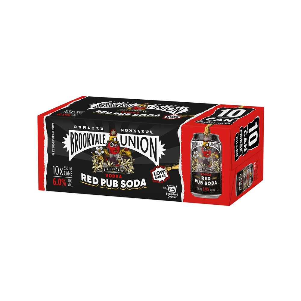 Brookvale Union Red Pub Soda 10x330ml