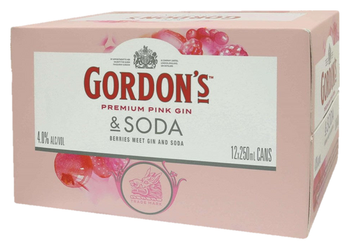 Gordons Pink Gin&Soda 12x250C