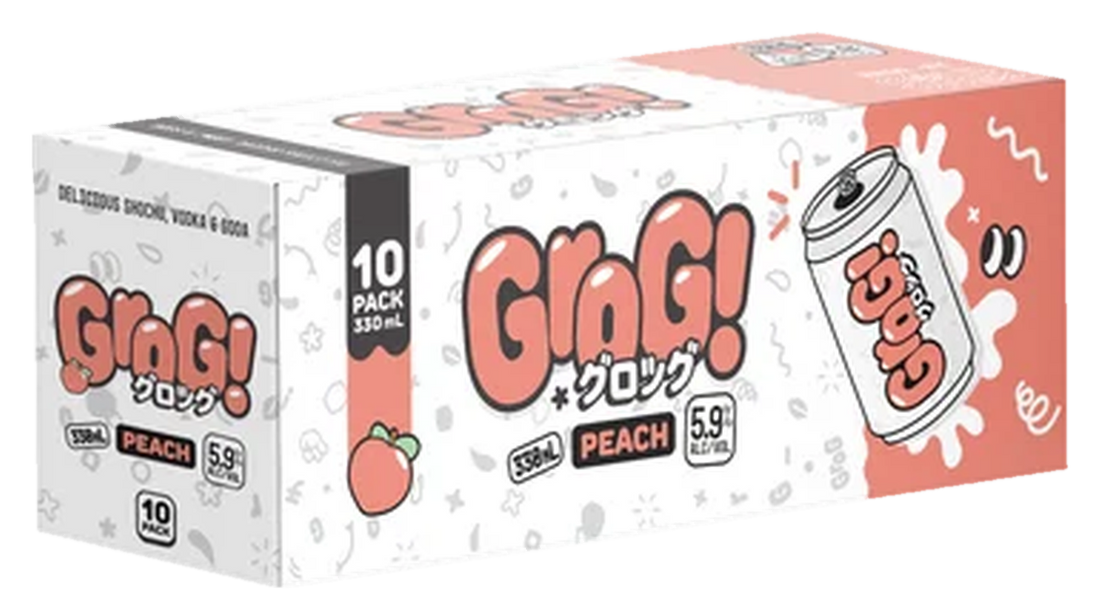Grog Peach 10x330ml Cans