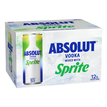 Absolut Sprite 5% 12x250ml