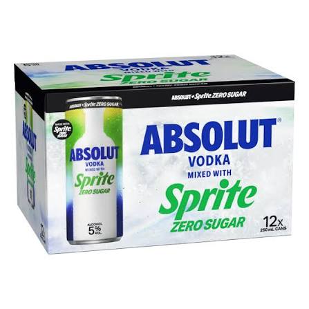 Absolut Sprite Zero 12x250ml