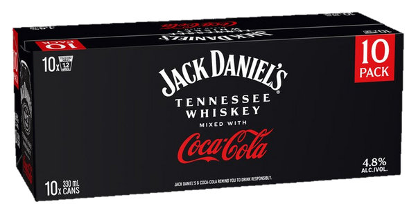 Jack Daniel Cola 4.8% 10x330ml