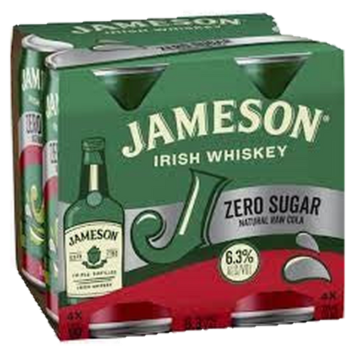 Jameson Raw Cola Zero 4x375C