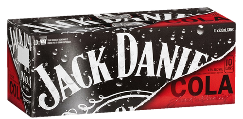 Jack Dans & Cola Can 10x330ml