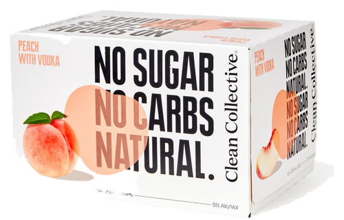 Clean Coll Peach Vod 12x250ml Cans