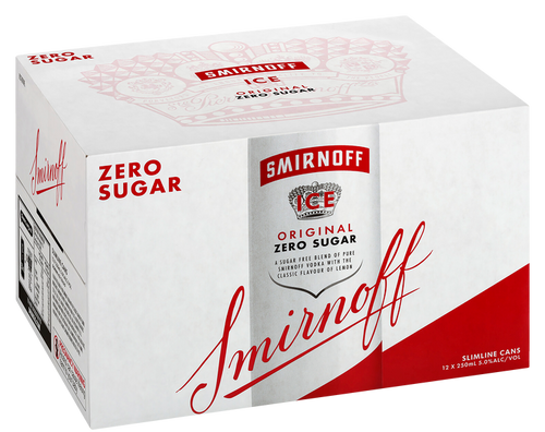 Smirnoff Ice 5% Zero 12x250C
