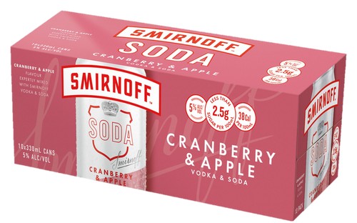 Smirnoff Soda Cran Apl 10x330C