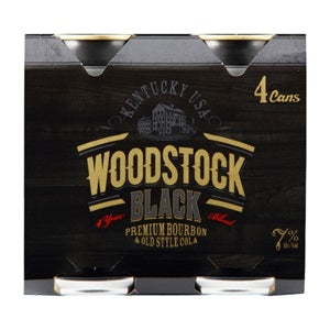Woodstock Black 4x330ml Cans