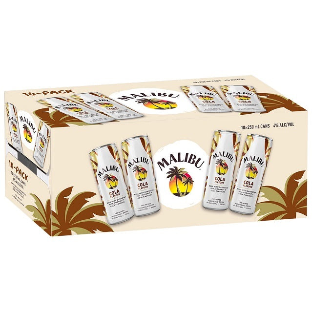 Malibu Rum & Cola 10x250ml Cans