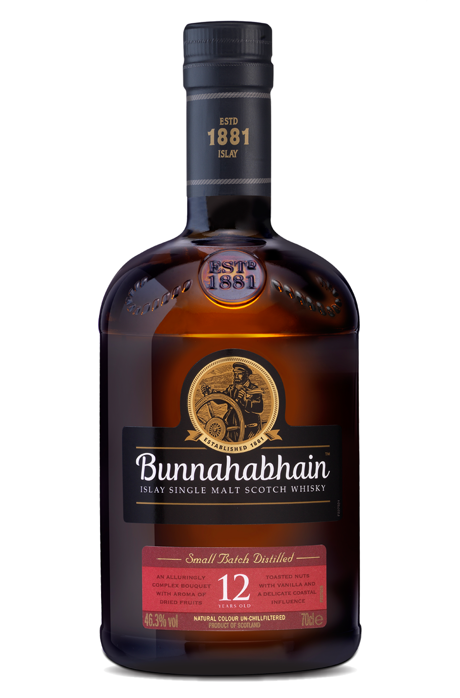 Bunnahabhain 12 YO Islay Single Malt Scotch Whisky 46.3% 700ml - Liquor Library