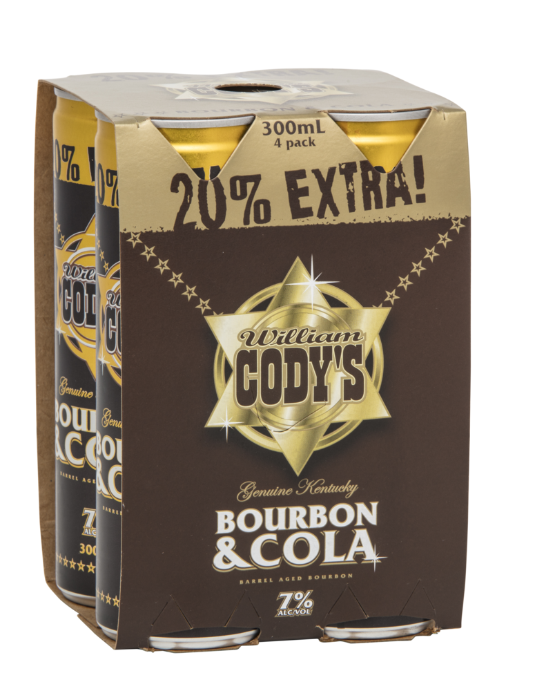 Codys Extra 7% 4x300ml Cans - Liquor Library