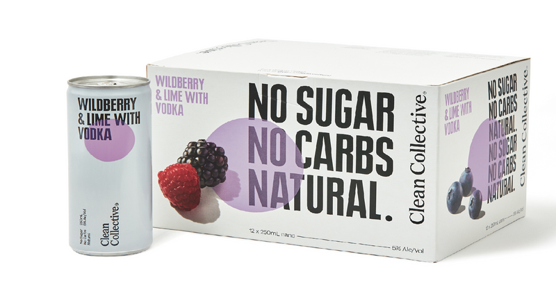 Clean Coll Wildberry & Lime 12x250 Can - Liquor Library